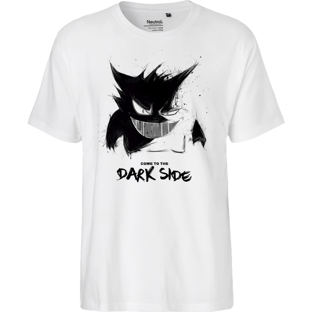 Mien Wayne Dark Side T-Shirt Fairtrade T-Shirt - white
