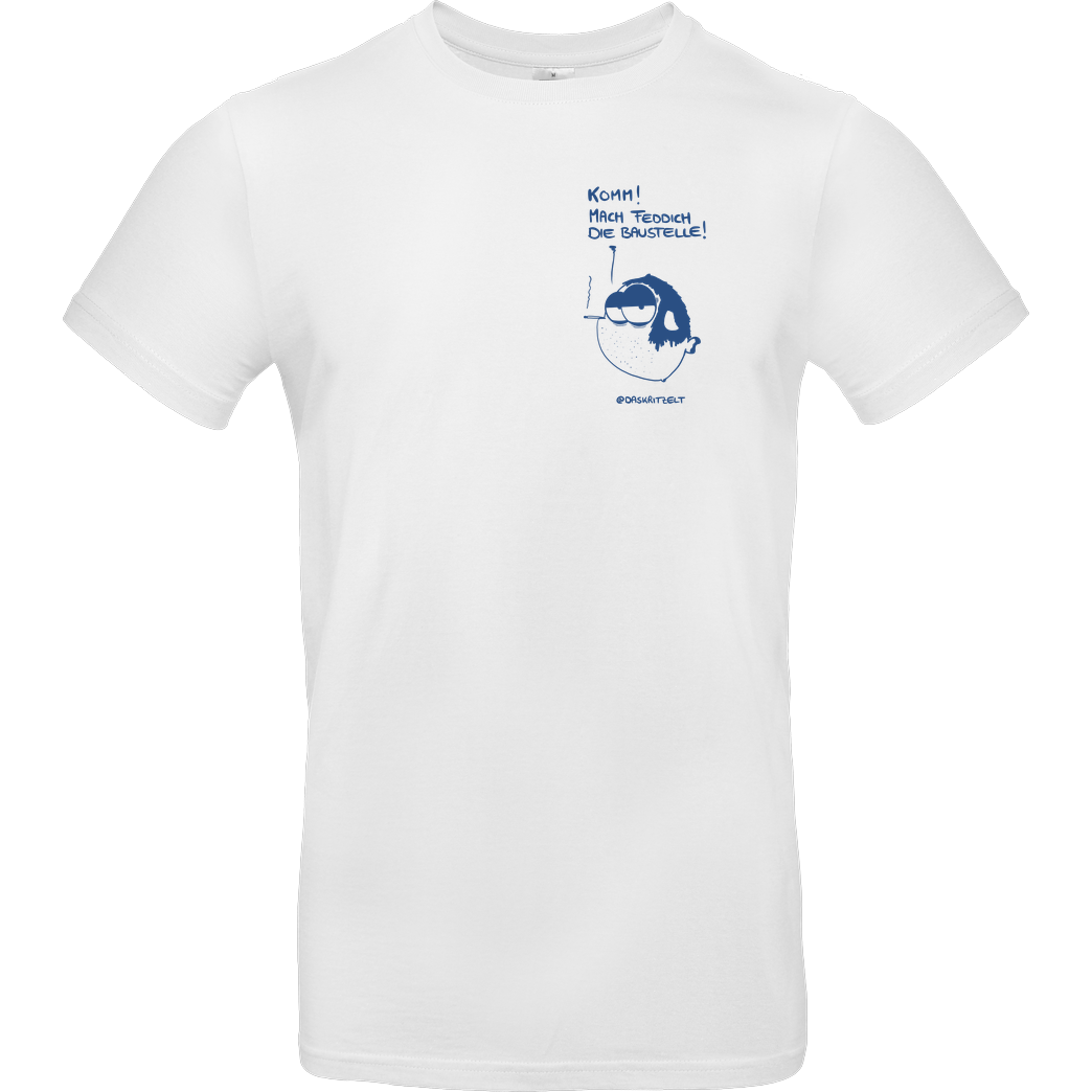Daskritzelt DasKritzelt - Baustelle T-Shirt B&C EXACT 190 -  White