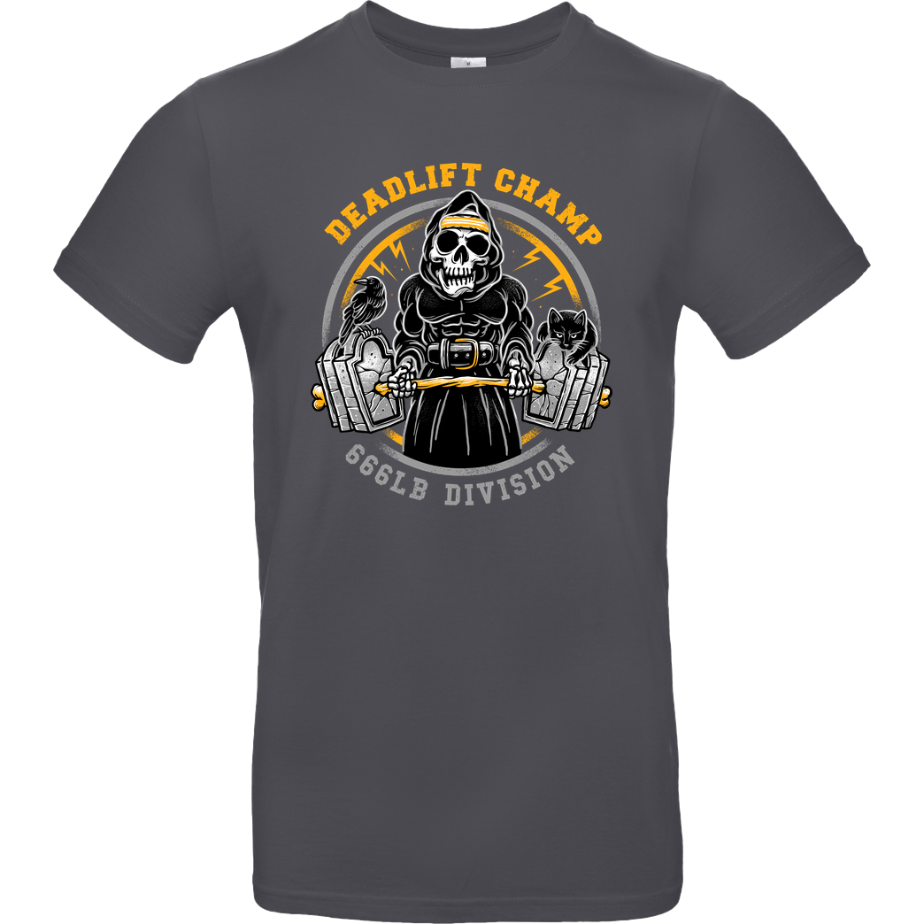 glitchygorilla Deadlift Champ T-Shirt B&C EXACT 190 - Dark Grey