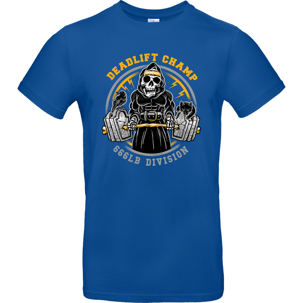 glitchygorilla Deadlift Champ T-Shirt B&C EXACT 190 - Royal Blue