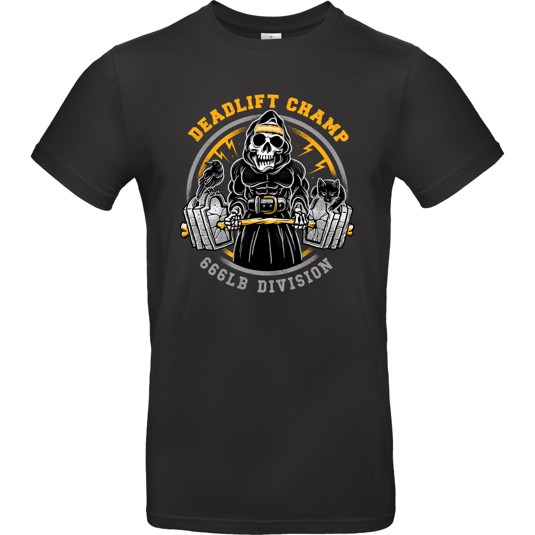 glitchygorilla Deadlift Champ T-Shirt B&C EXACT 190 - Black