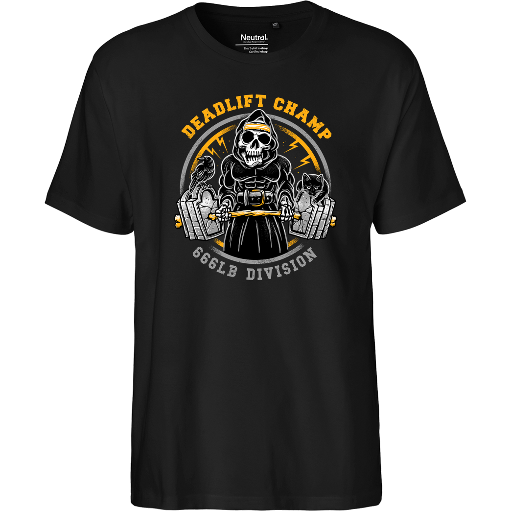 glitchygorilla Deadlift Champ T-Shirt Fairtrade T-Shirt - black