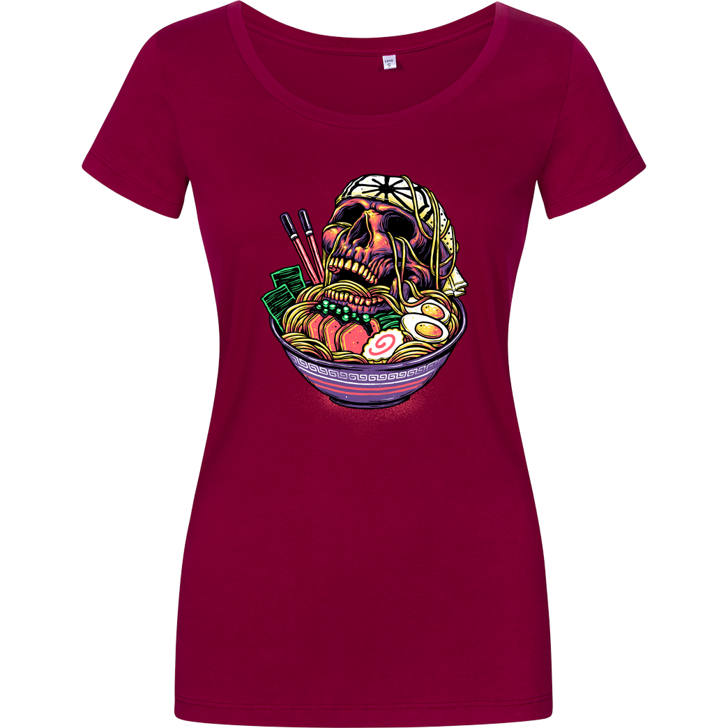 glitchygorilla Death by Ramen T-Shirt Girlshirt berry