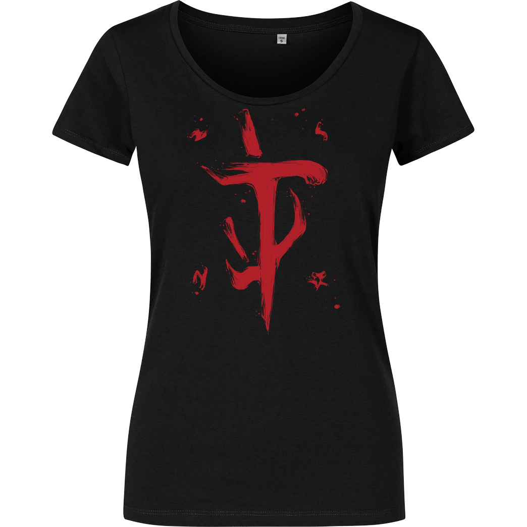 xMorfina Doom Slayer Symbol T-Shirt Girlshirt schwarz