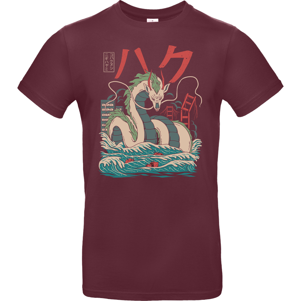 Vincent Trinidad Dragon Kaiju T-Shirt B&C EXACT 190 - Burgundy
