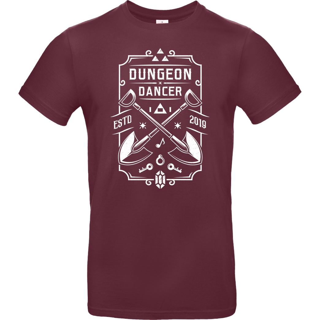 AlundrART Dungeon Dancer T-Shirt B&C EXACT 190 - Burgundy