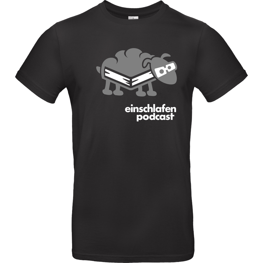 Einschlafen Podcast Einschlafen Podcast - Schaf T-Shirt B&C EXACT 190 - Black