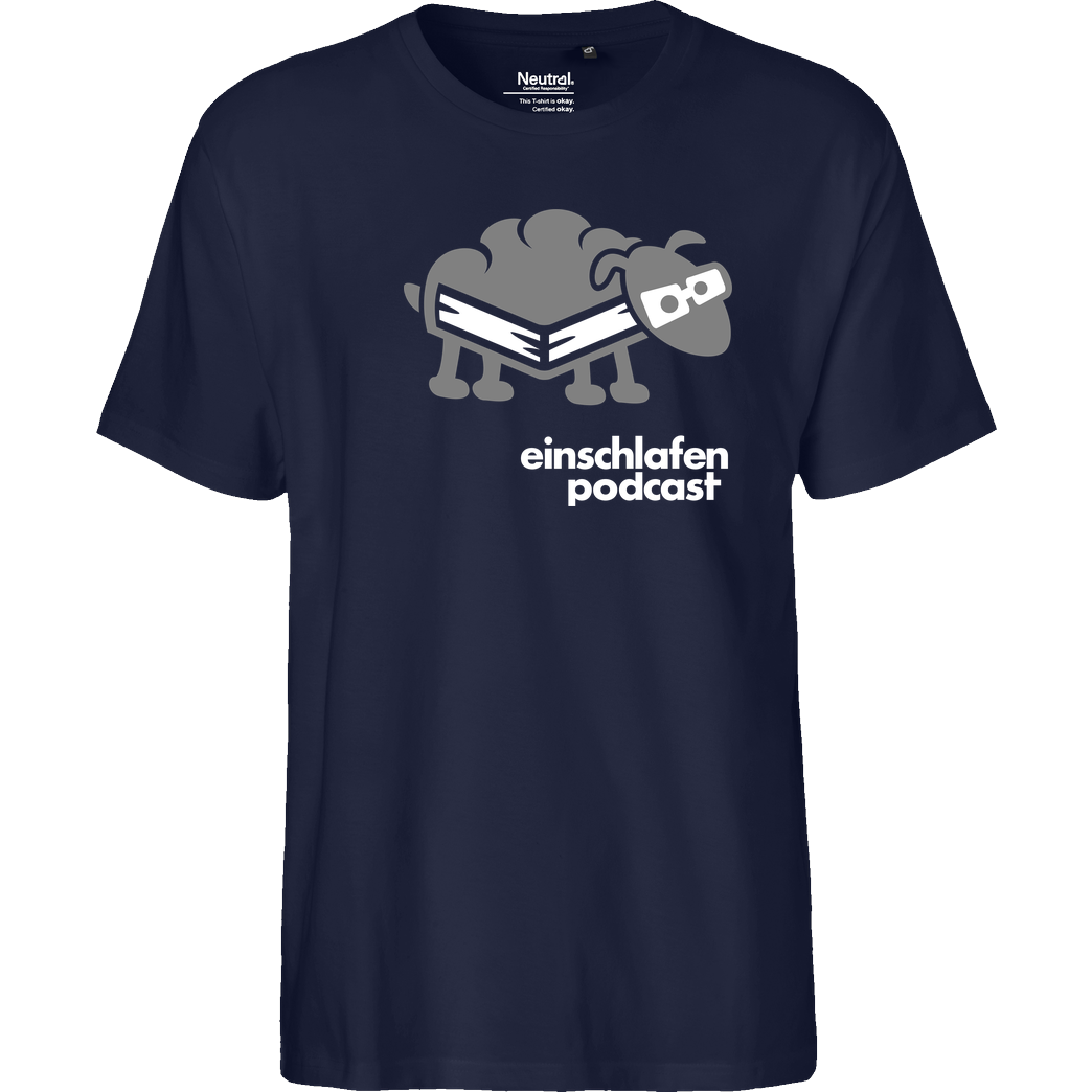 Einschlafen Podcast Einschlafen Podcast - Schaf T-Shirt Fairtrade T-Shirt - navy