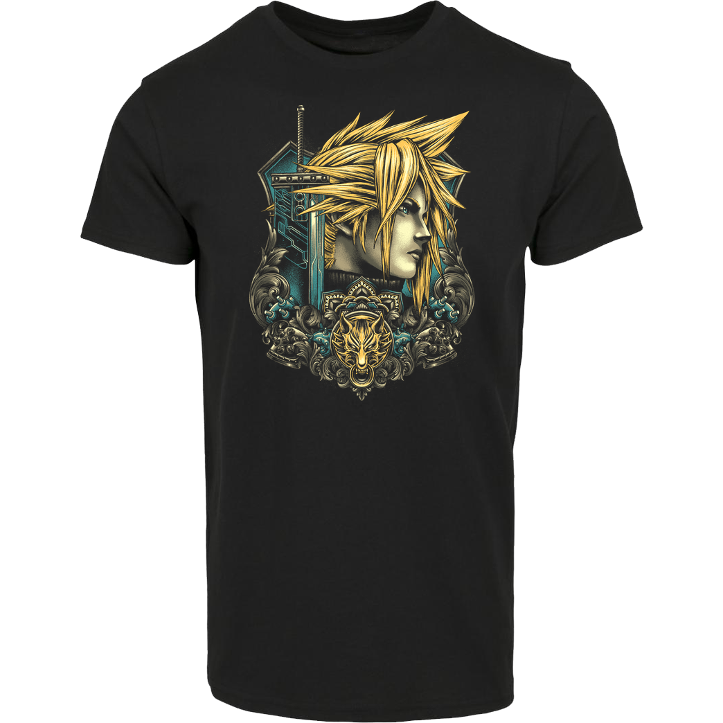 glitchygorilla Emblem of the Mercenary T-Shirt House Brand T-Shirt - Black