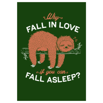 Fall Asleep Art Print green