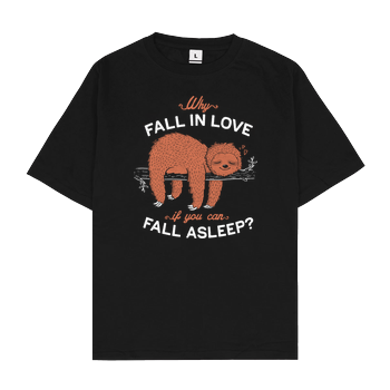 Fall Asleep Oversize T-Shirt - Black