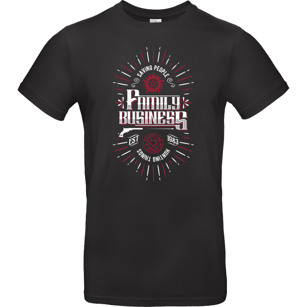 AlundrART Family Business T-Shirt B&C EXACT 190 - Black