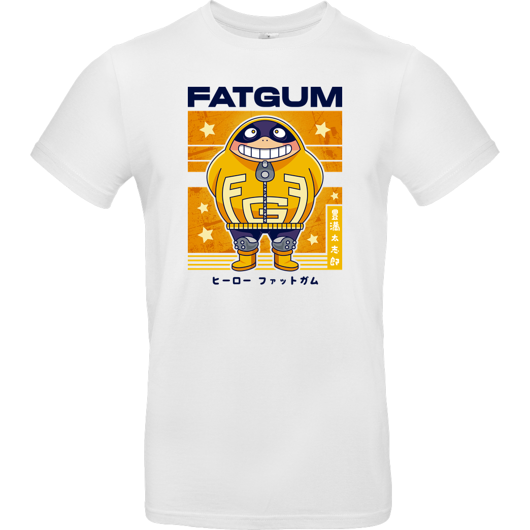Logozaste Fatgum T-Shirt B&C EXACT 190 -  White