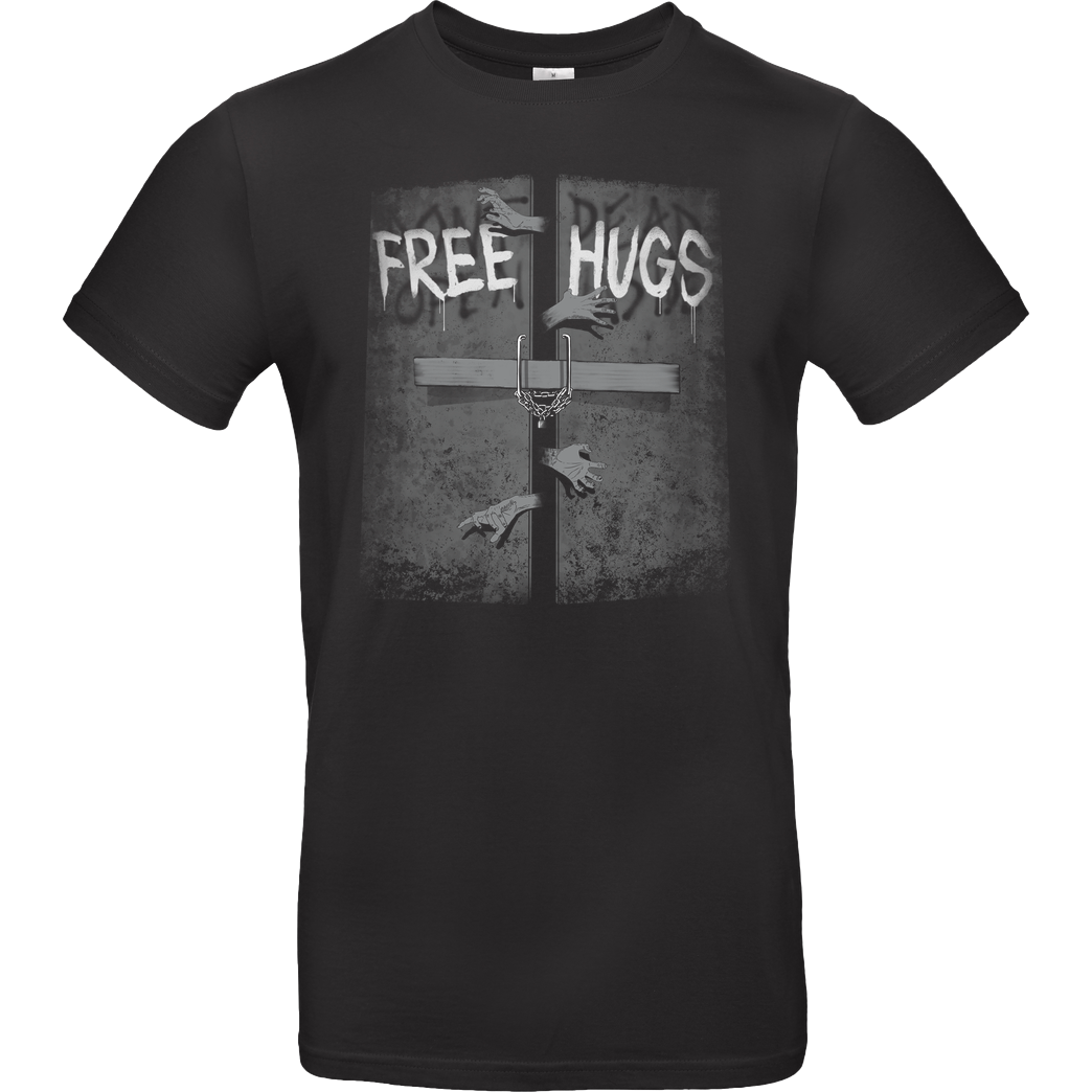ddjvigo Free hugs inside T-Shirt B&C EXACT 190 - Black
