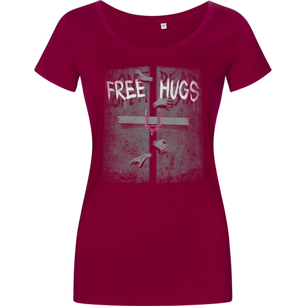 ddjvigo Free hugs inside T-Shirt Girlshirt berry