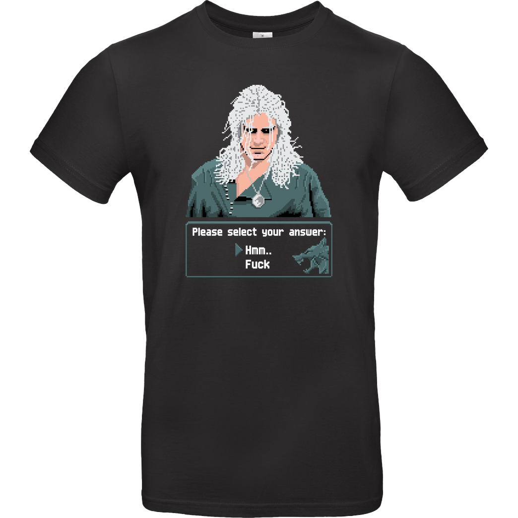 BomDesignz Geralt of Hmm T-Shirt B&C EXACT 190 - Black