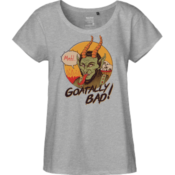 Goatally Bad! Fairtrade Loose Fit Girlie - heather grey