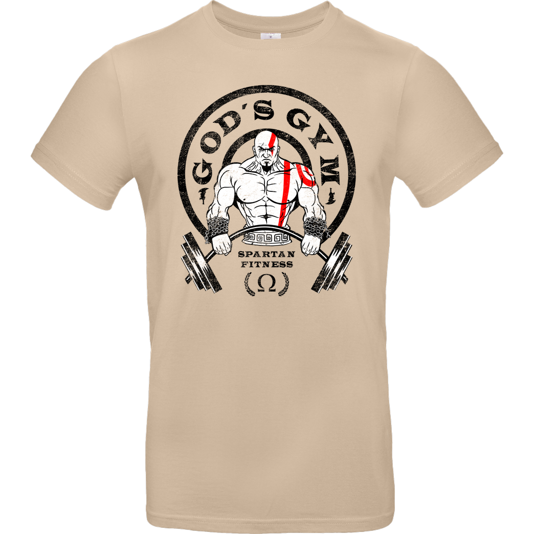 ddjvigo Gods Gym T-Shirt B&C EXACT 190 - Sand