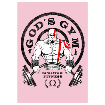 Gods Gym Art Print pink
