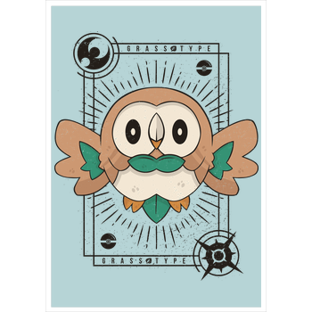 Grass Owl Art Print mint