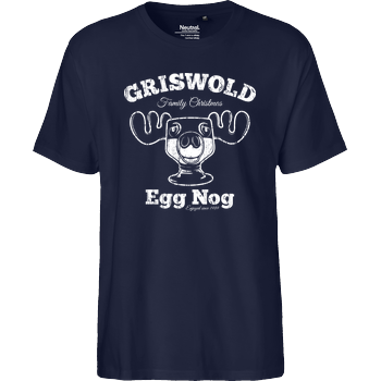 Griswold Christmas Egg Nog Fairtrade T-Shirt - navy