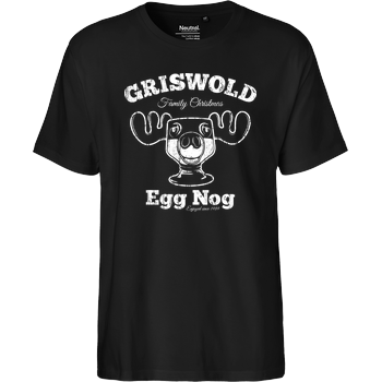 Griswold Christmas Egg Nog Fairtrade T-Shirt - black