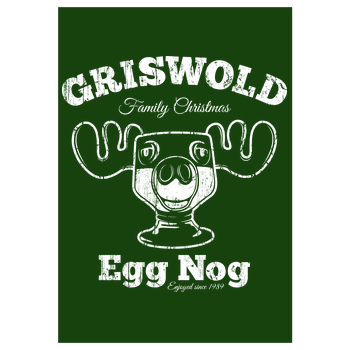 Griswold Christmas Egg Nog Art Print green