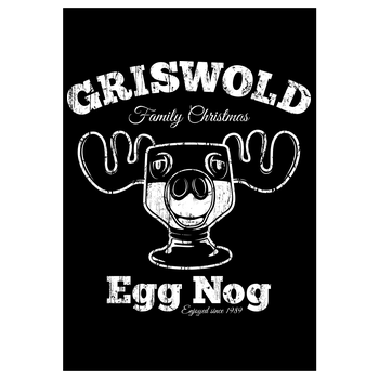 Griswold Christmas Egg Nog Art Print black