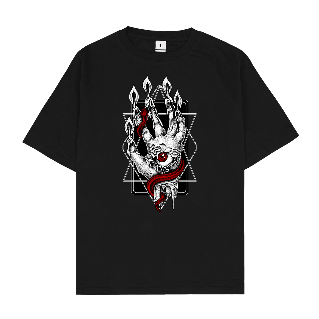 vonKowen Hand of Glory T-Shirt Oversize T-Shirt - Black