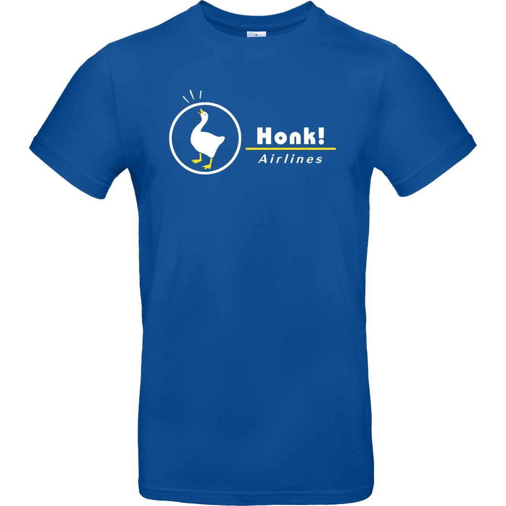 TheTeenosaur Honk Airlines T-Shirt B&C EXACT 190 - Royal Blue
