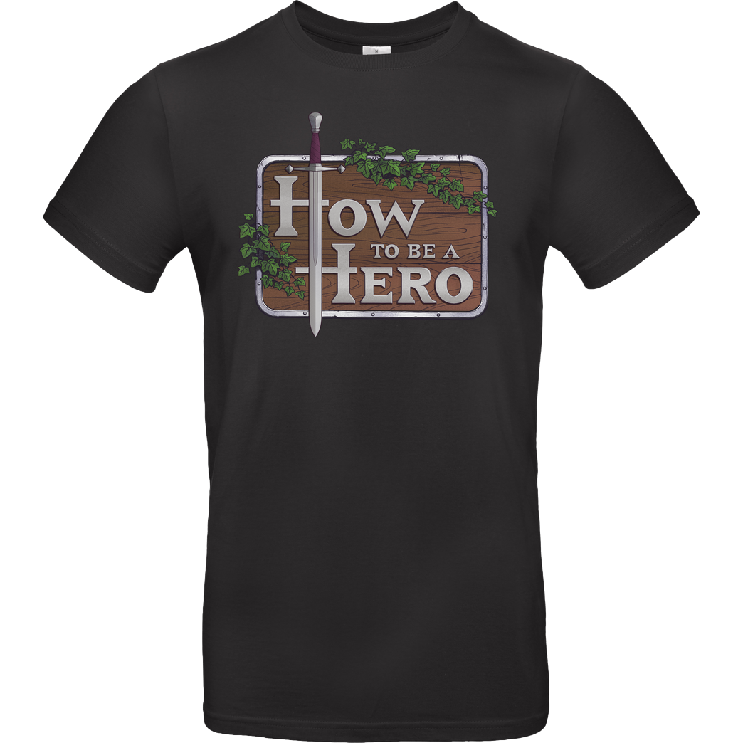 How to be a Hero How to be a Hero - Logo Fantasy T-Shirt B&C EXACT 190 - Black