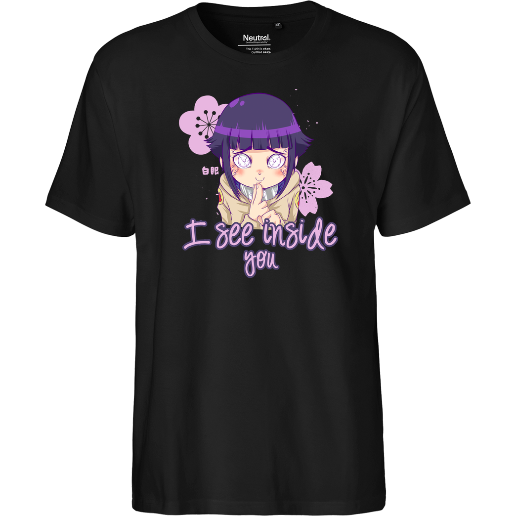 PsychoDelicia I See Inside You T-Shirt Fairtrade T-Shirt - black