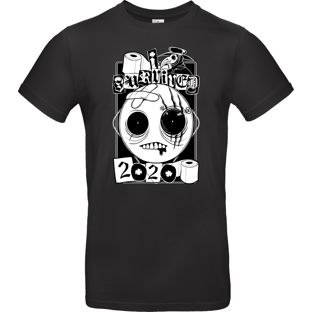 vonKowen I survived 2020 T-Shirt B&C EXACT 190 - Black
