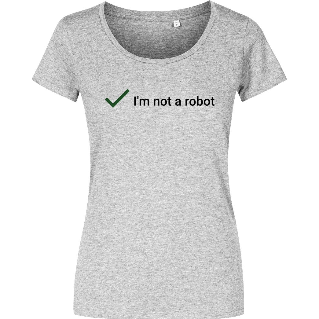 Geek Revolution I'm not a Robot T-Shirt Girlshirt heather grey