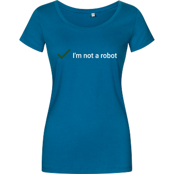 I'm not a Robot Girlshirt petrol