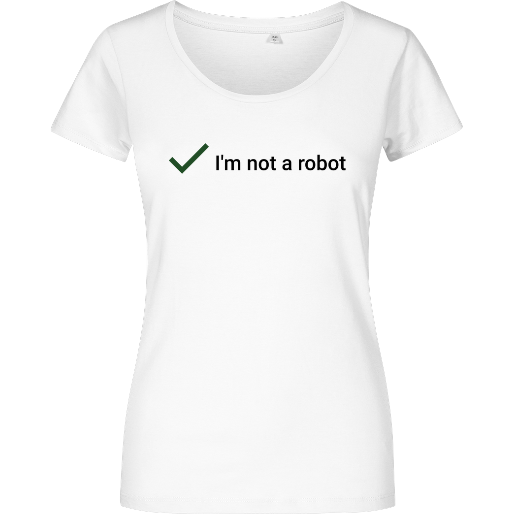 Geek Revolution I'm not a Robot T-Shirt Girlshirt weiss
