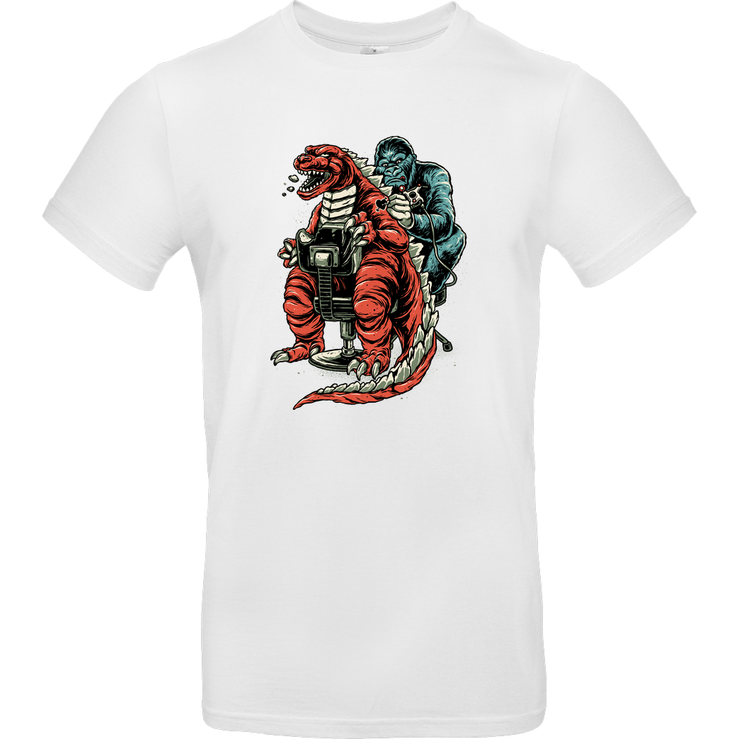 glitchygorilla Ink Monster T-Shirt B&C EXACT 190 -  White