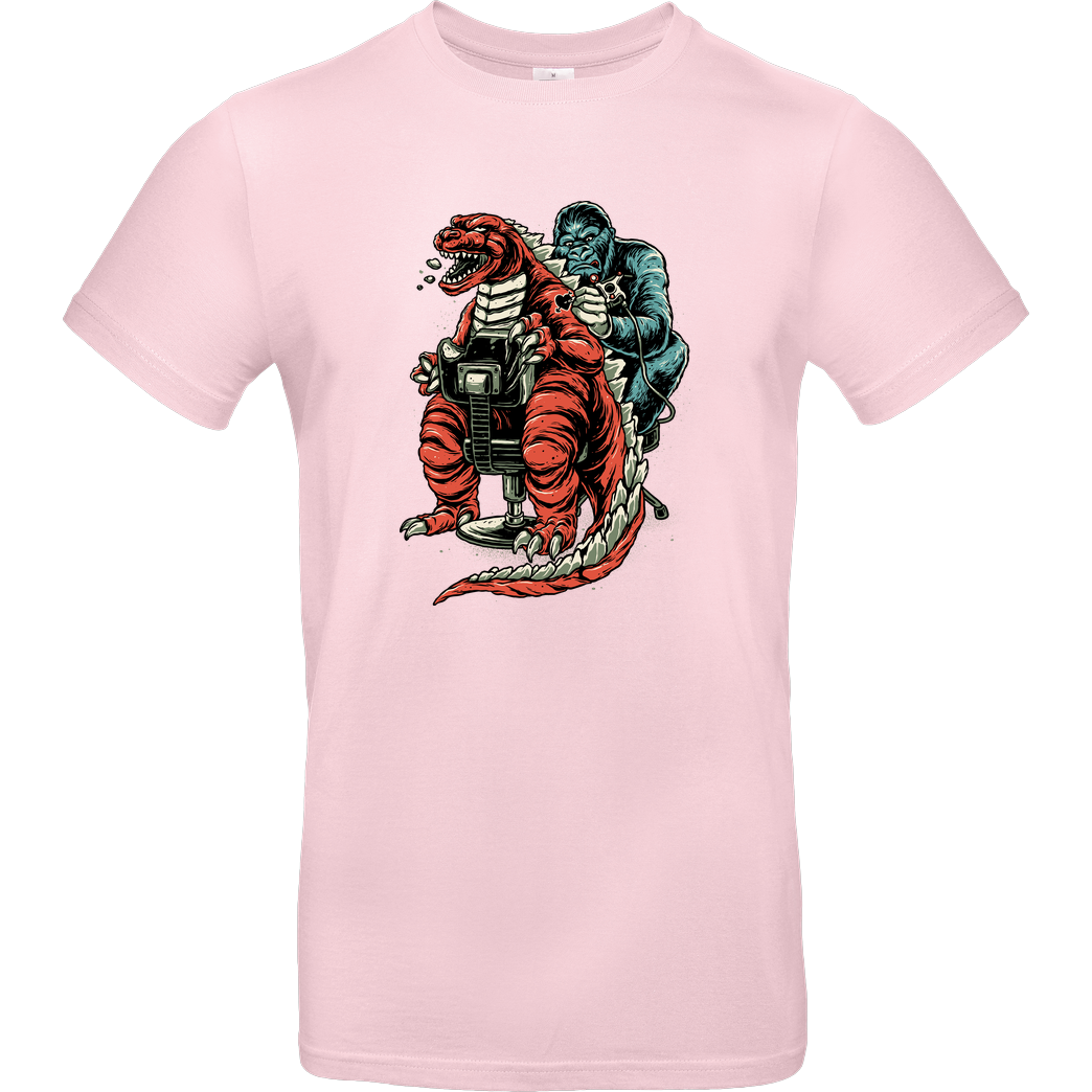 glitchygorilla Ink Monster T-Shirt B&C EXACT 190 - Light Pink