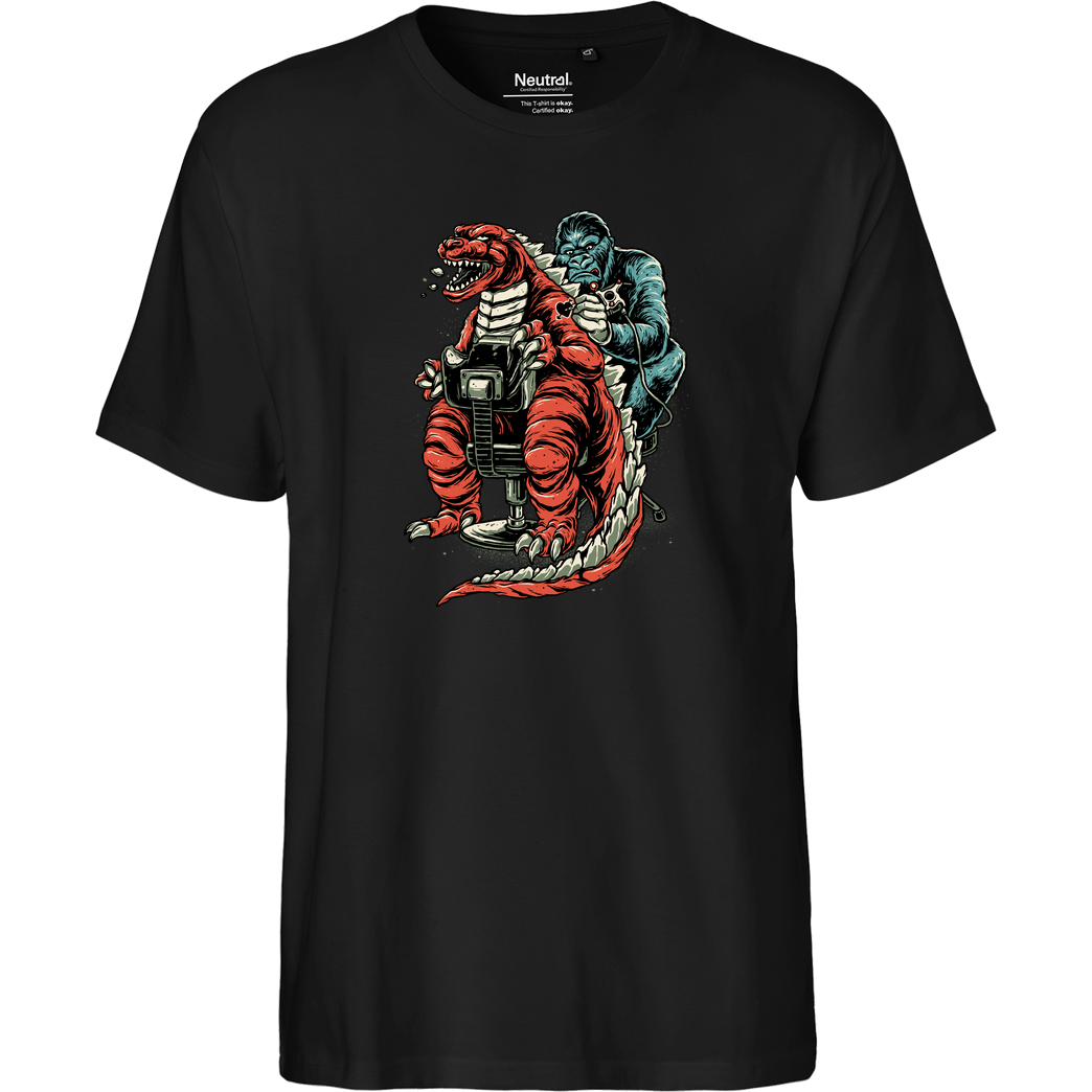 glitchygorilla Ink Monster T-Shirt Fairtrade T-Shirt - black