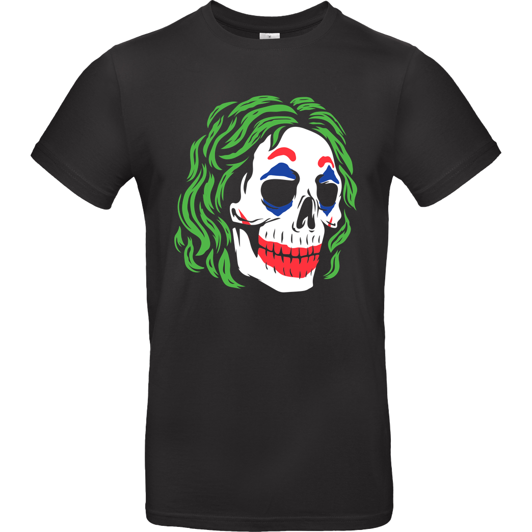 Jonz Joker Skull T-Shirt B&C EXACT 190 - Black