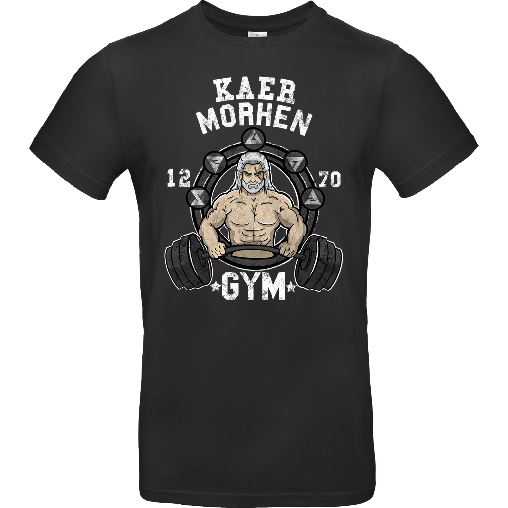 Gery Arts Kaer Morhen Gym T-Shirt B&C EXACT 190 - Black