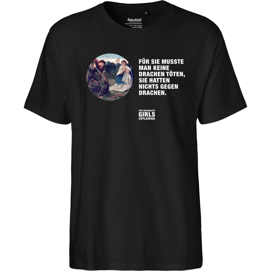 PGEXPLAINING Keine Drachen töten  DARK EDITION T-Shirt Fairtrade T-Shirt - black