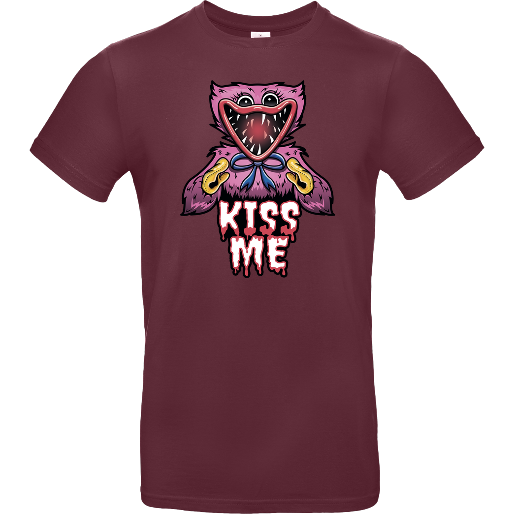 OlipopArt Kiss Me T-Shirt B&C EXACT 190 - Burgundy