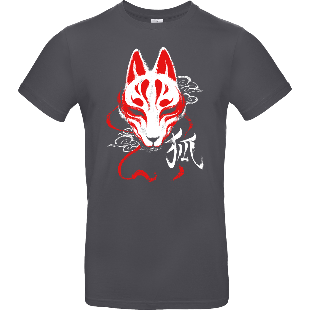 BlancaVidal Kitsune mask T-Shirt B&C EXACT 190 - Dark Grey