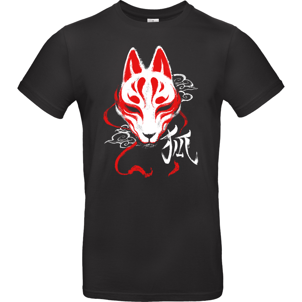 BlancaVidal Kitsune mask T-Shirt B&C EXACT 190 - Black