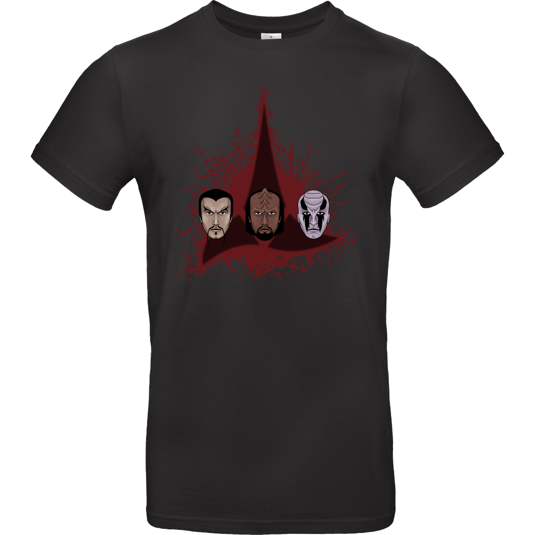 None Klingon Evolution T-Shirt B&C EXACT 190 - Black