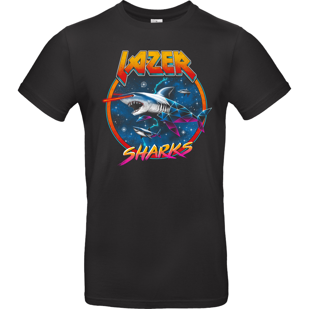 Vincent Trinidad Lazer Sharks T-Shirt B&C EXACT 190 - Black