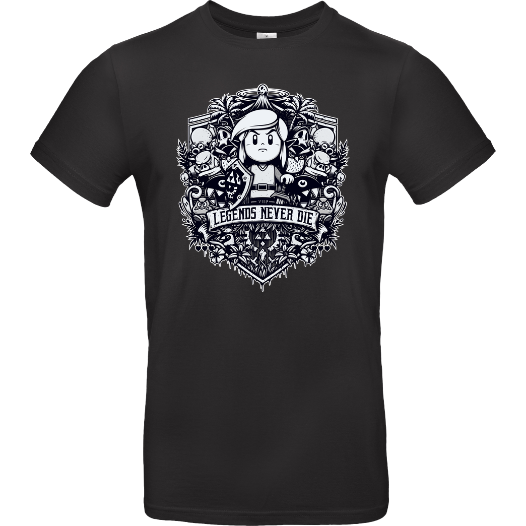 StudioM6 Legends Never Die T-Shirt B&C EXACT 190 - Black