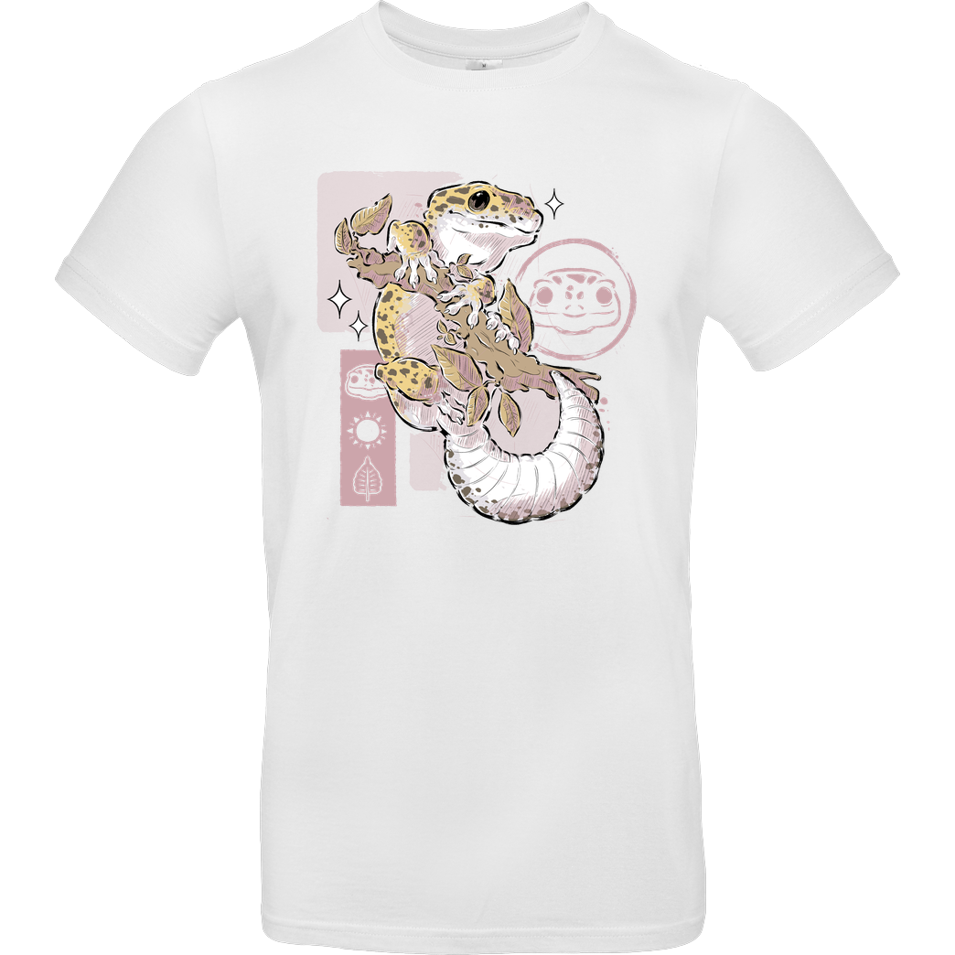 xMorfina Leopard Gecko T-Shirt B&C EXACT 190 -  White
