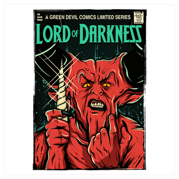 Lord Of Darkness Art Print Square white